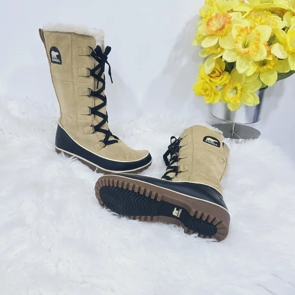 Sorel Women's TIVOLI II US10 Chestnut Suede Lined Faux Fur Winter Snow B… - Picture 1 of 17